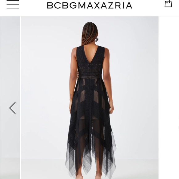 BCBGMAXAZRIA Andi Handkerchief Dress Holiday New Years Eve Dress BCBG - Picture 2 of 7